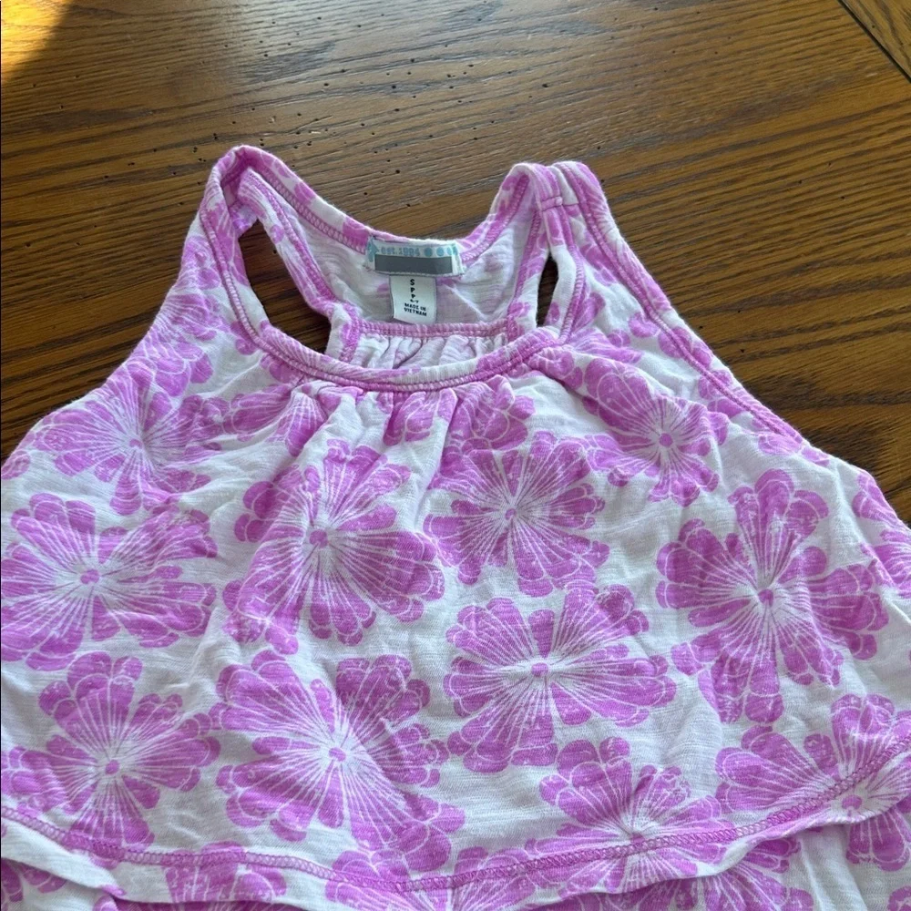 Old Navy Pink Floral Top and Gray Bottoms Set